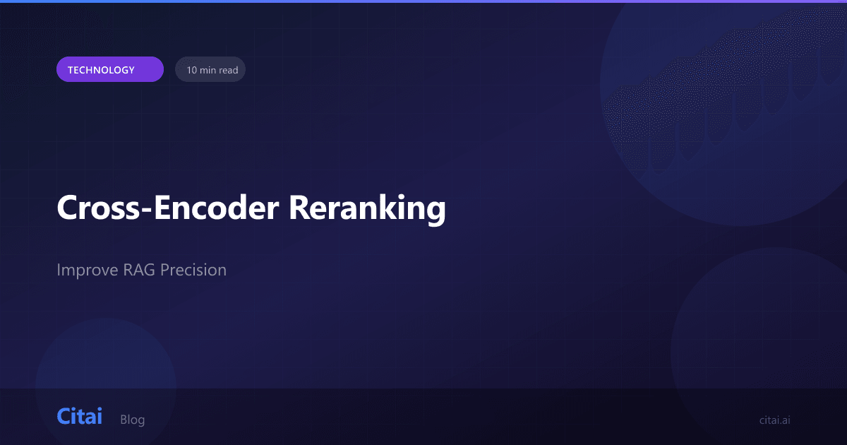 Cross-Encoder Reranking: How to Improve Your Chatbot's Accuracy | Citai ...